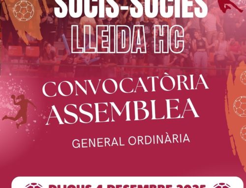 El Lleida Handbol Club convoca als seus associats i associades a la seva Assemblea General Ordinària anual