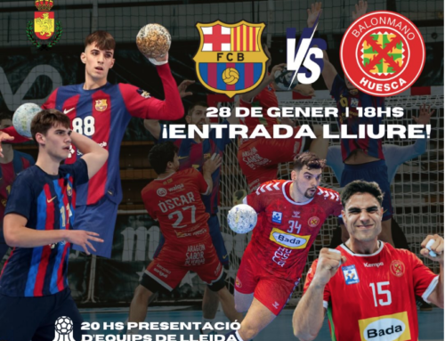 Lleida viurà una tarda d’handbol d’elit amb el Barça i el Balonmano Huesca al Pavelló Onze de Setembre