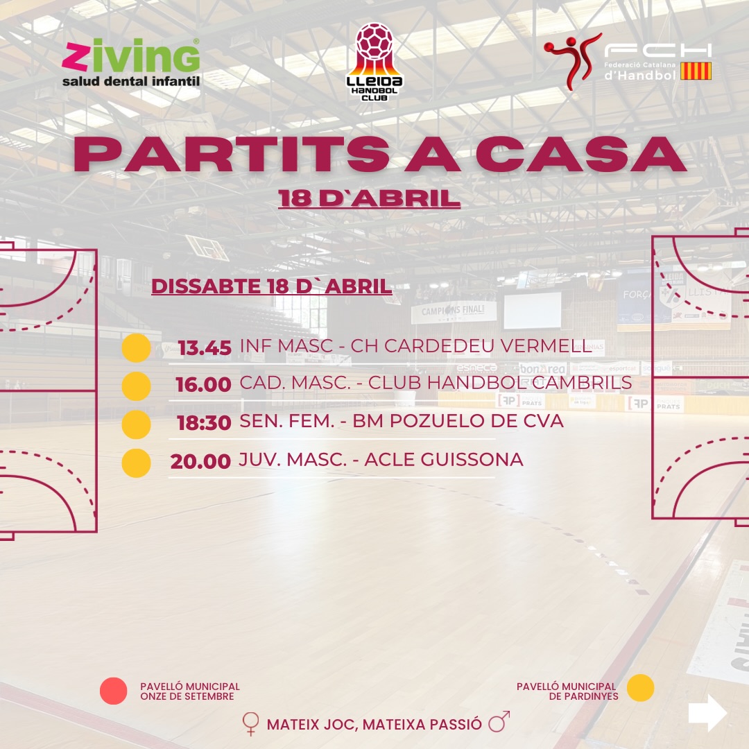 Lleida HC partits a casa 18 abril