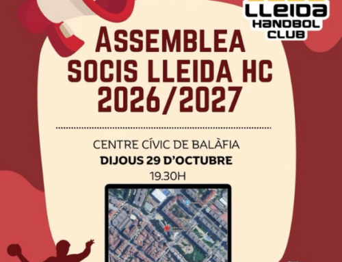 El Lleida Handbol Club convoca la seva Assemblea General Ordinària per fer balanç de la temporada i abordar els reptes de futur